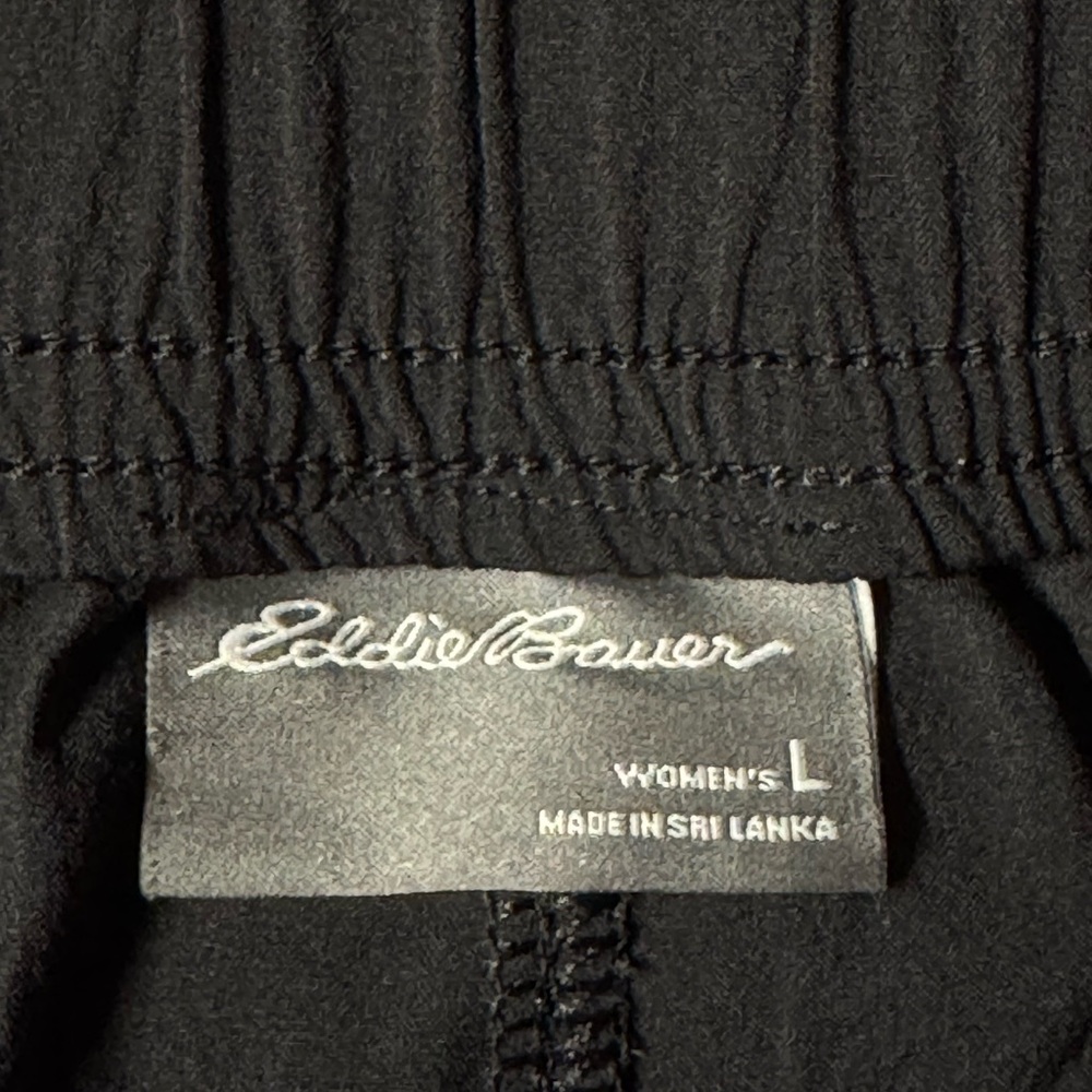 EDDIE BAUER Escapelite Slim Ankle Pants Womens Large Black Hiking Travel Outdoor - Picture 8 of 11